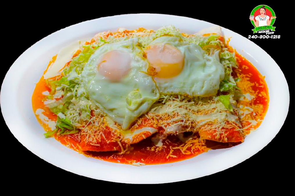 Red Enchiladas & Eggs